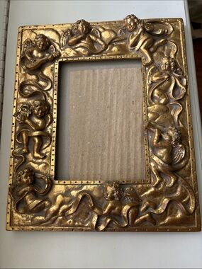 Ornate Gold Cherub Picture Frame